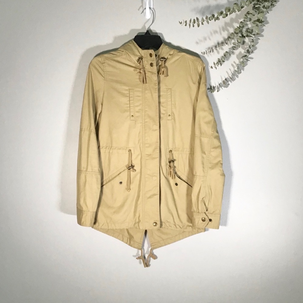 🌻Love Tree Tan Utility Hoodie Jacket Beige